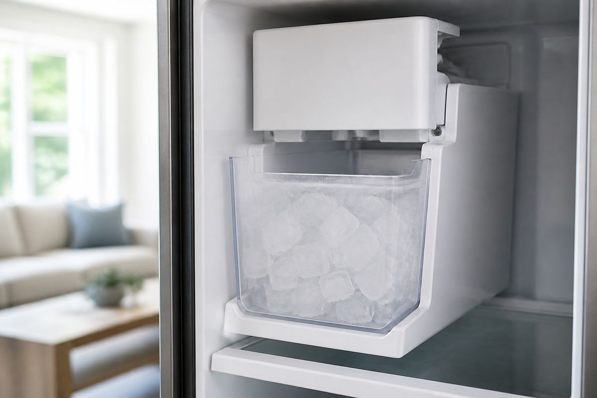How to Remove a Frozen Ice Bucket From a Samsung Fridge